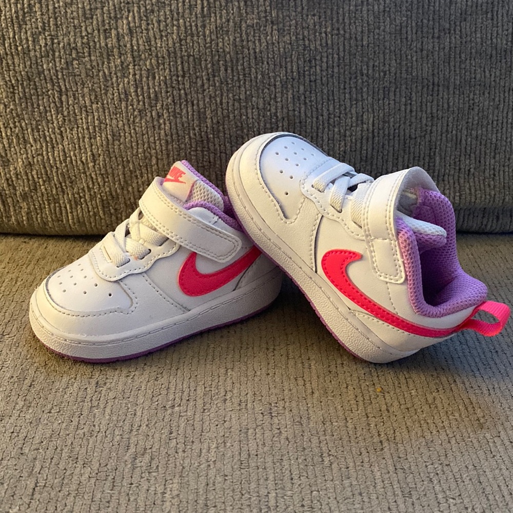 Nike 4C court borough 2 lows pink and purple
